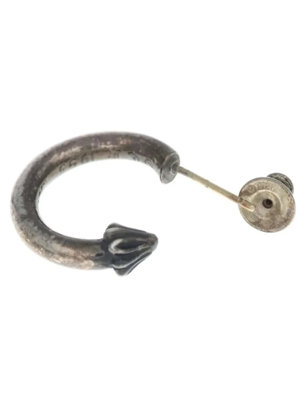 Chrome Hearts Hoop Plain Earrings Silver